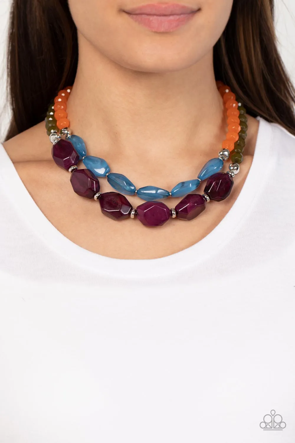 PAPARAZZI Tropical Trove - Purple NECKLACE