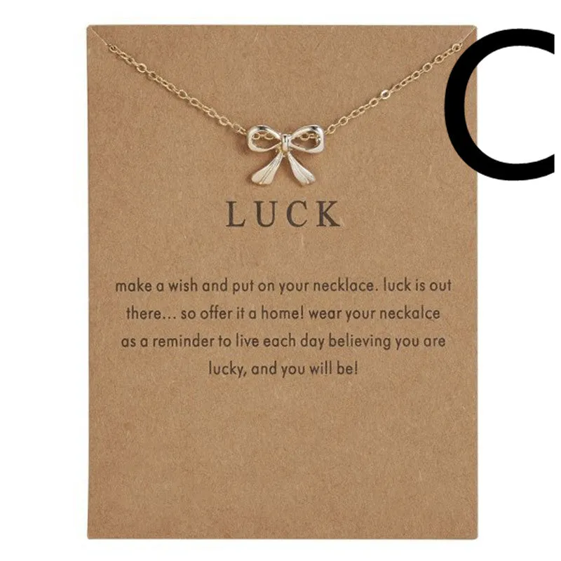 Paper Card Love Heart Alloy Necklace Clavicle Chain