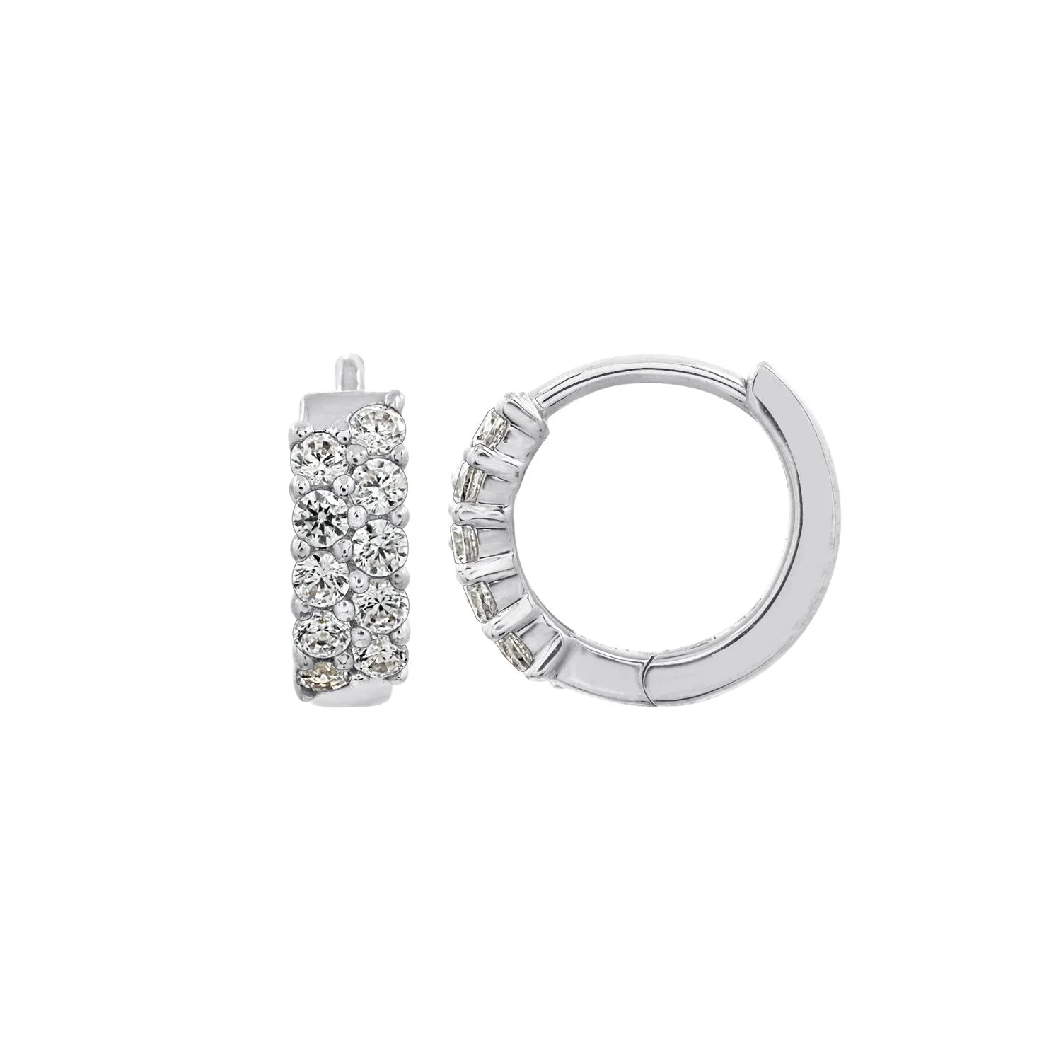 Pave Bold Hoop Earrings