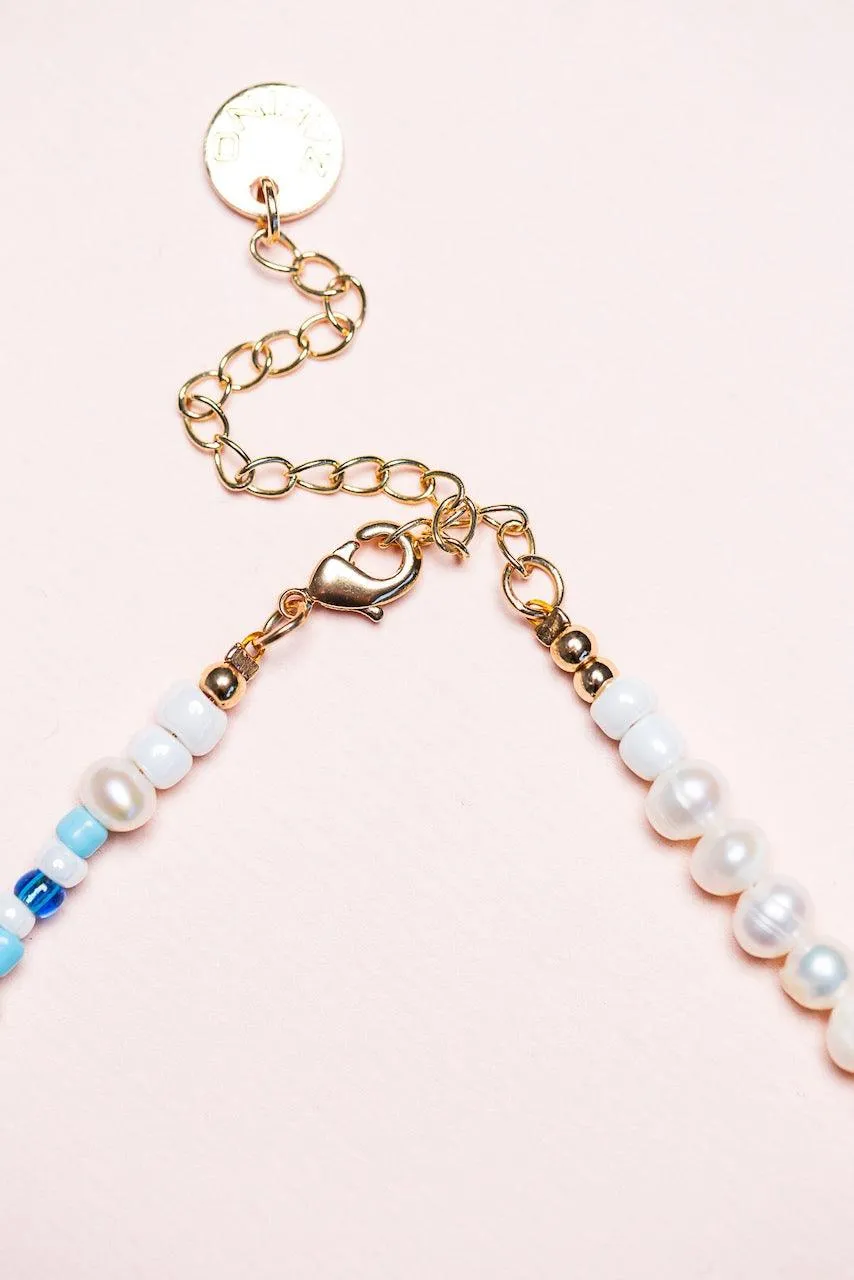 Pearl Necklace | Half Blue