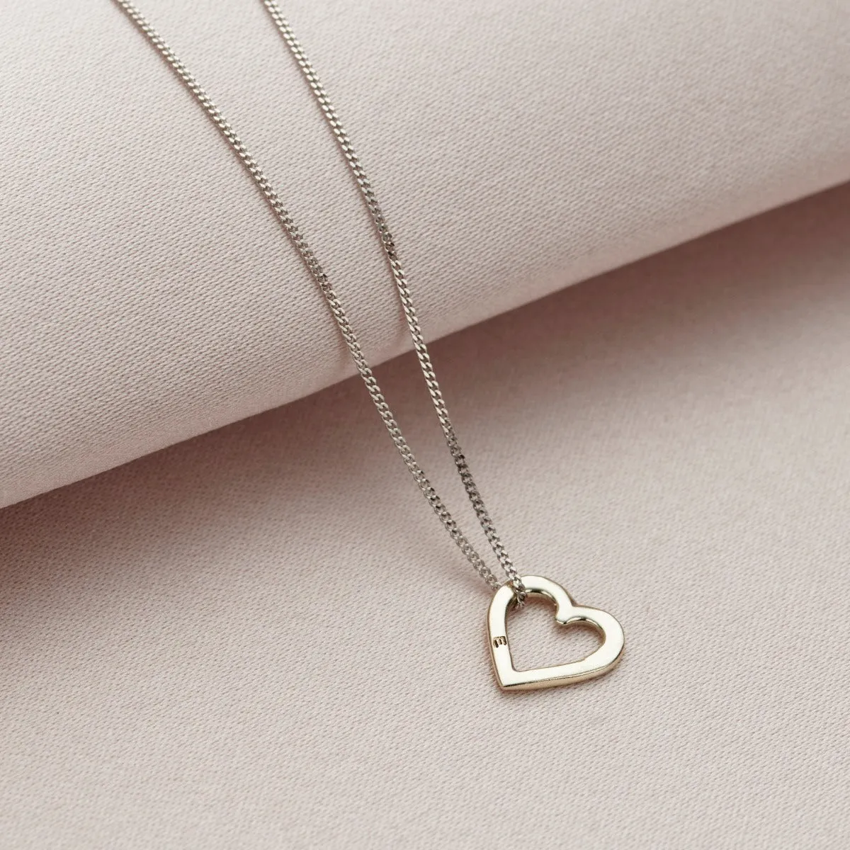 Personalised 9ct Gold Micro Message Heart Necklace