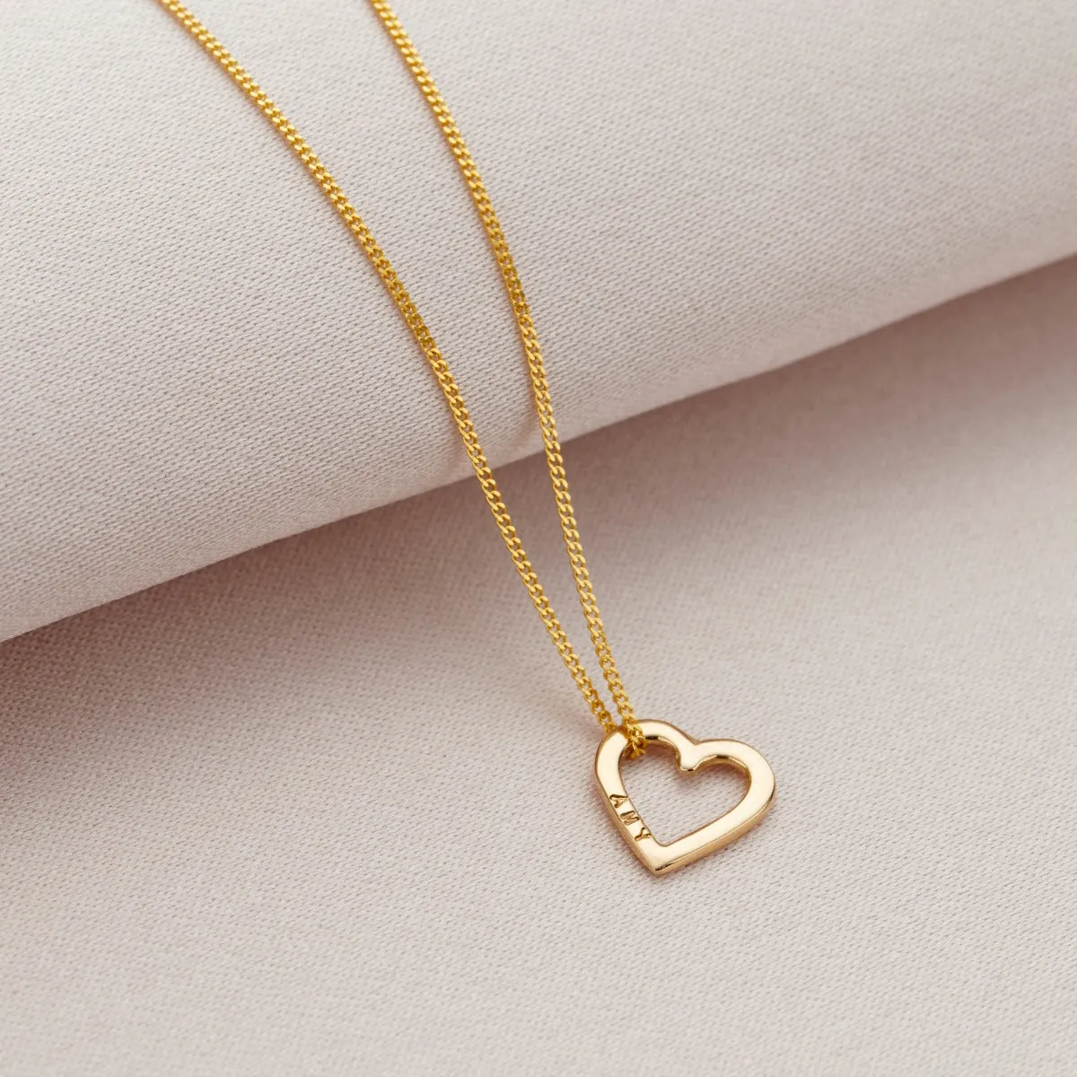 Personalised 9ct Gold Micro Message Heart Necklace