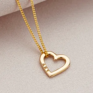 Personalised 9ct Gold Micro Message Heart Necklace