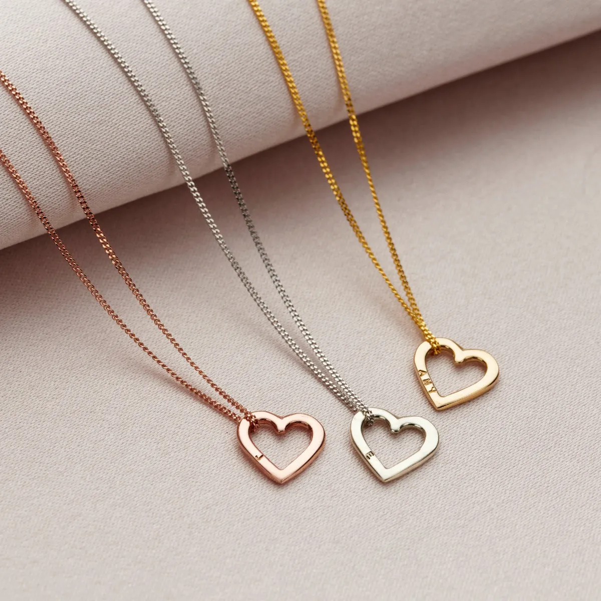 Personalised 9ct Gold Micro Message Heart Necklace