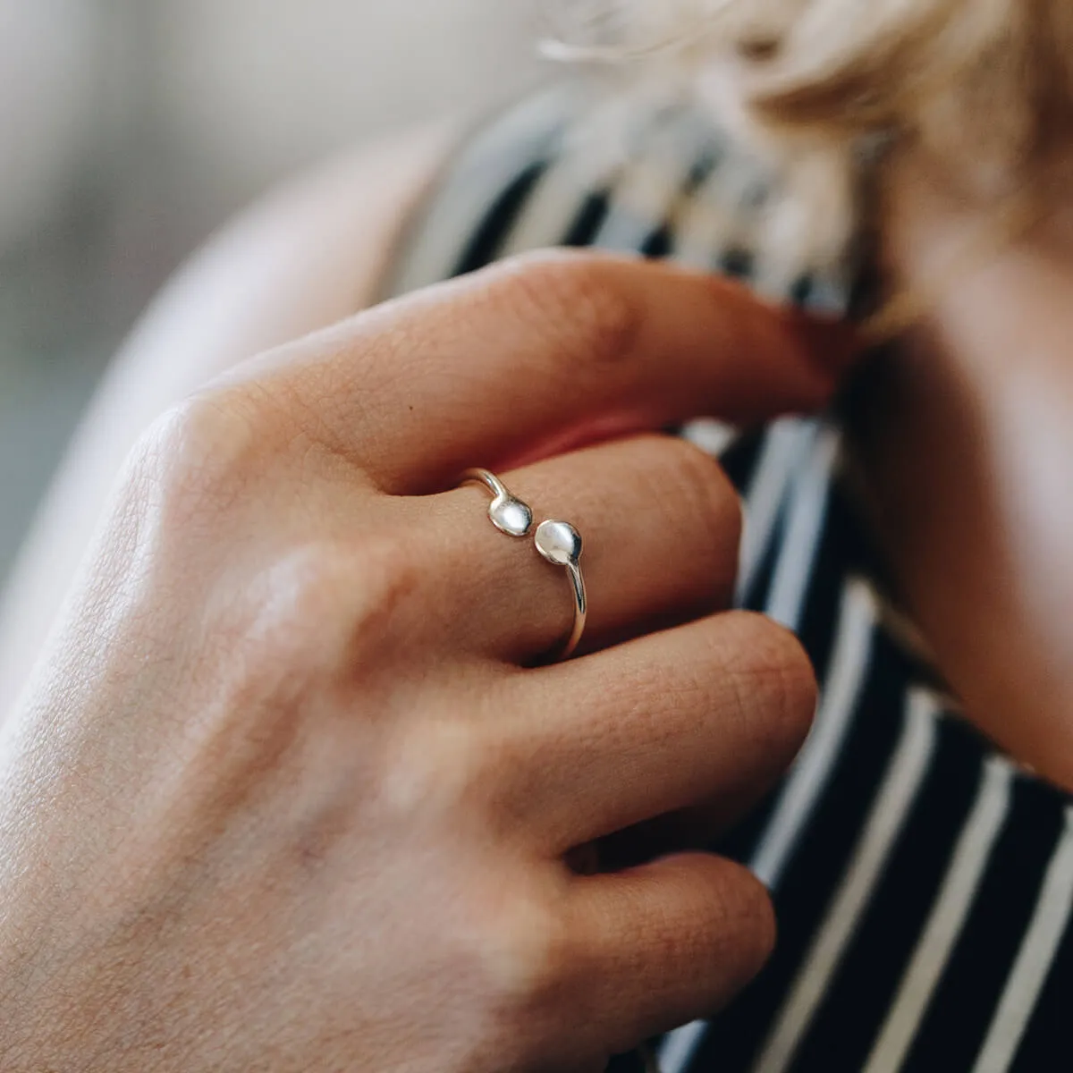 Personalised Disc Open Ring