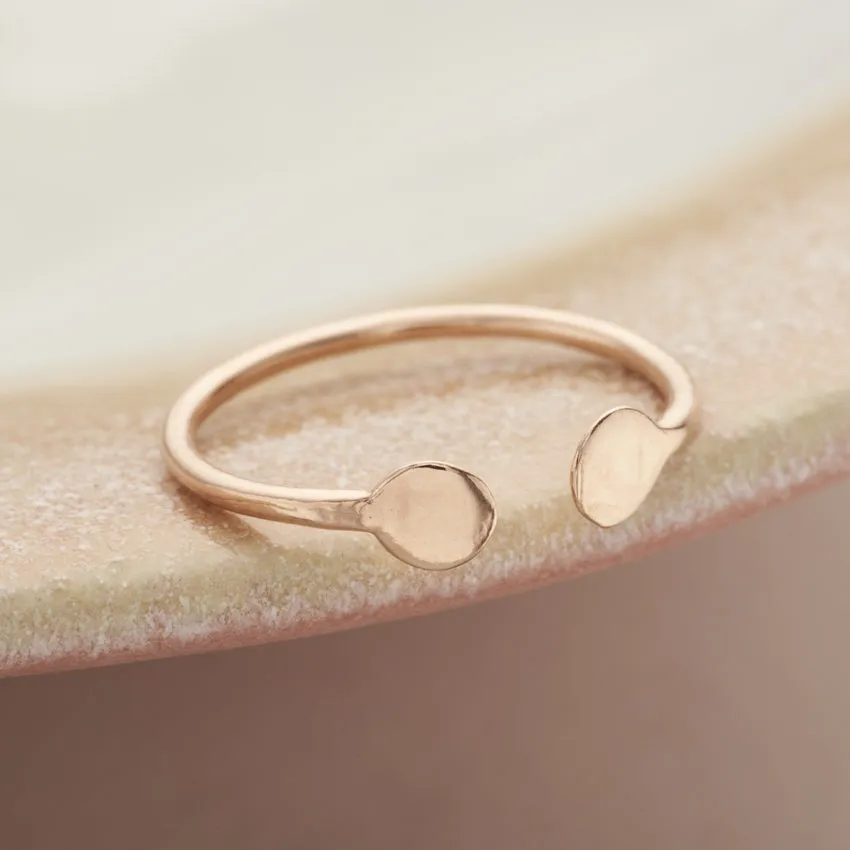 Personalised Disc Open Ring