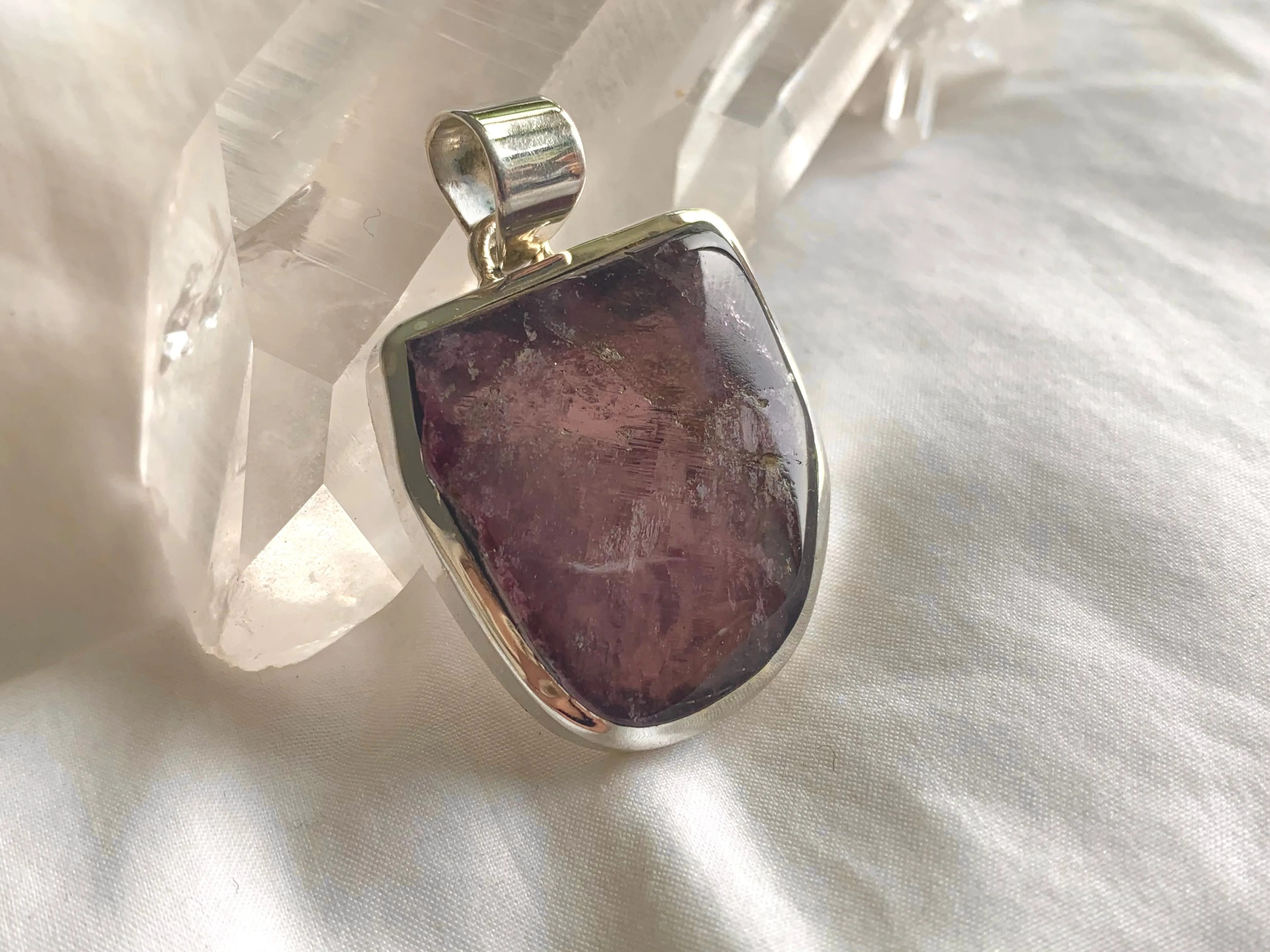 Pink Tourmaline Naevia Pendant - Freeform