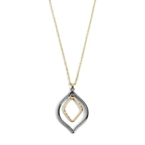 Pointed Teardrop Dangle Necklace