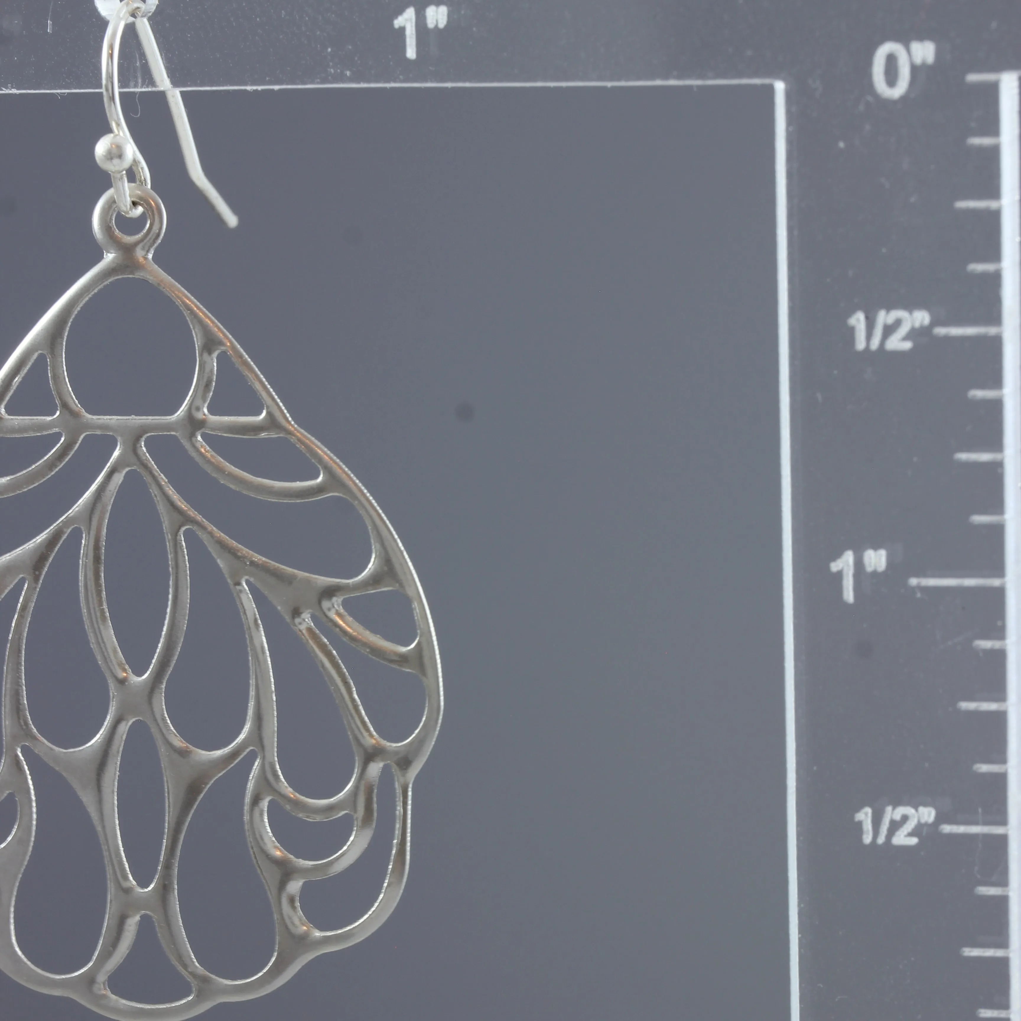 "L'Or" Matte Silver Filigree Wing Earrings