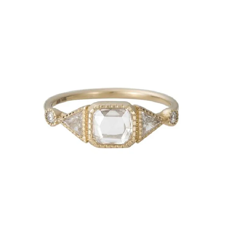 RC Square Diamond Duo Deco Ring