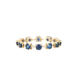 Sapphire Tennis Eternity Band