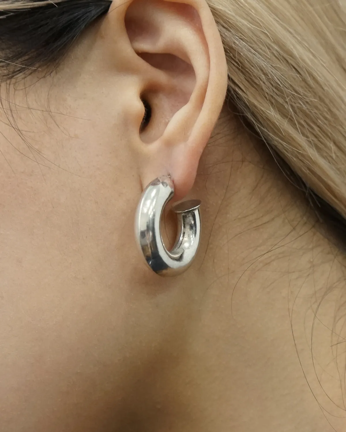 Silver Bold Hoop Earrings