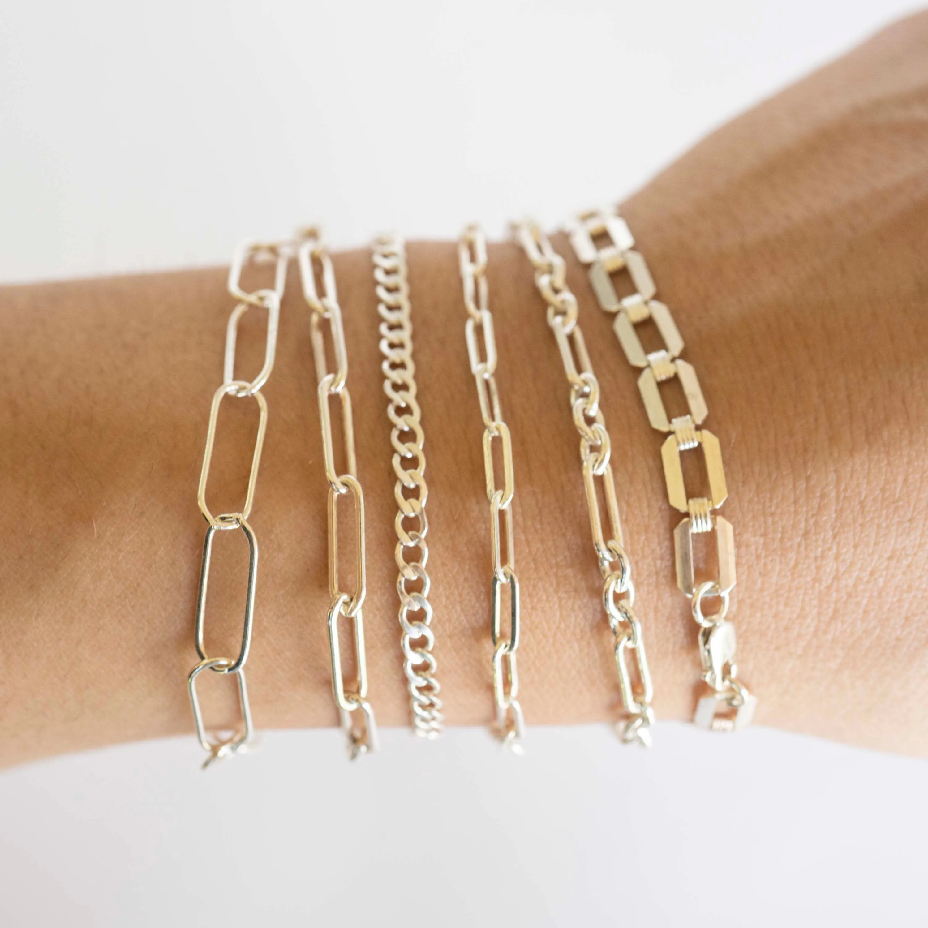 Silver Rectangle XL Bracelet