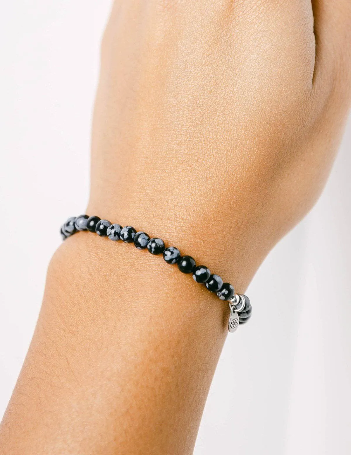 Snowflake Obsidian Mini Gemstone Bracelet