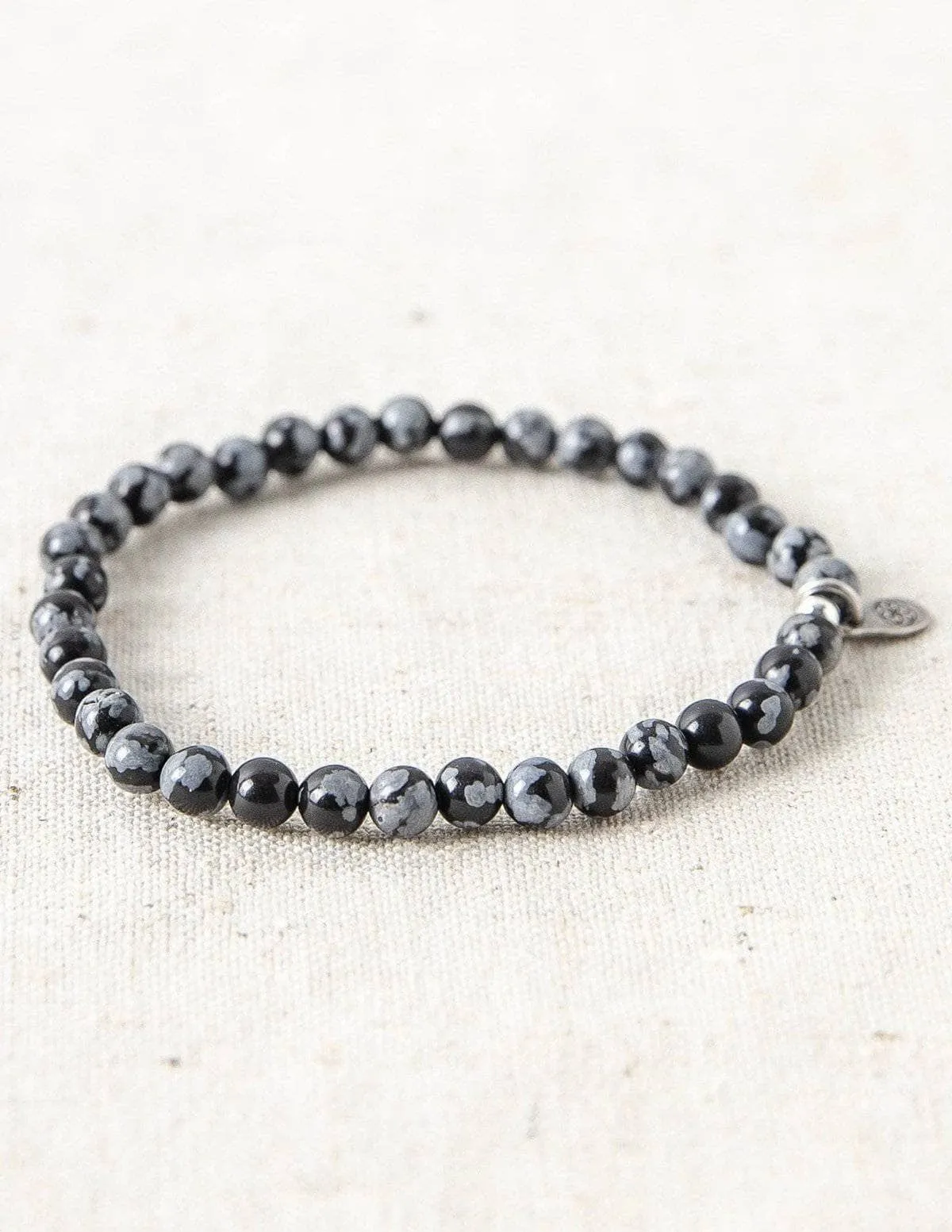 Snowflake Obsidian Mini Gemstone Bracelet