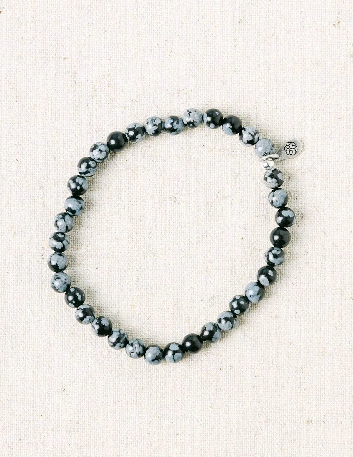 Snowflake Obsidian Mini Gemstone Bracelet