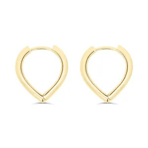 Solid Gold Bold Ace Hoops