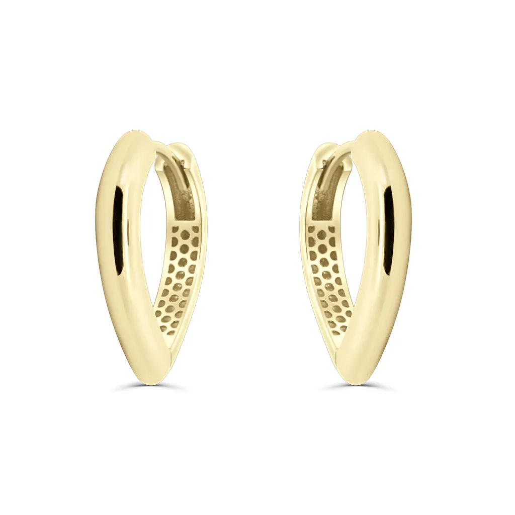 Solid Gold Bold Ace Hoops