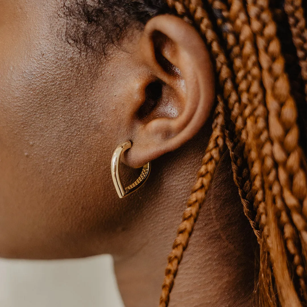 Solid Gold Bold Ace Hoops