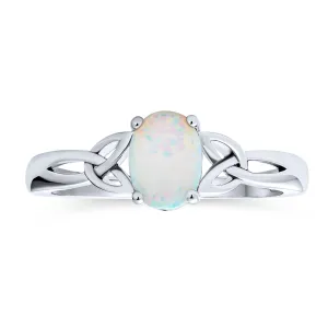 Sorority Sisters Silver Ring Celtic Love Knot Opal Gemstone Claddagh 14K Gold