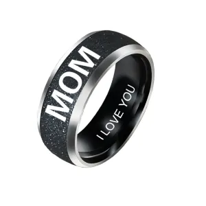 Stainless Steel Couple Family Ring