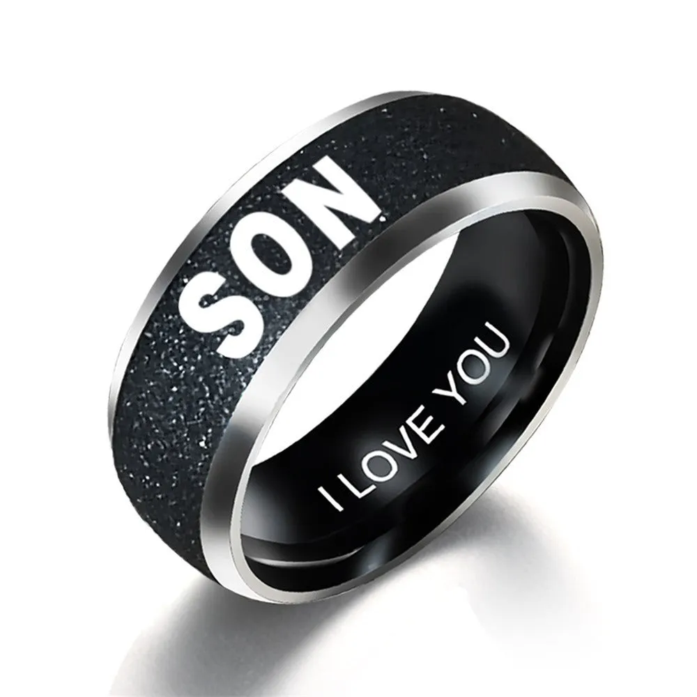 Stainless Steel Couple Family Ring