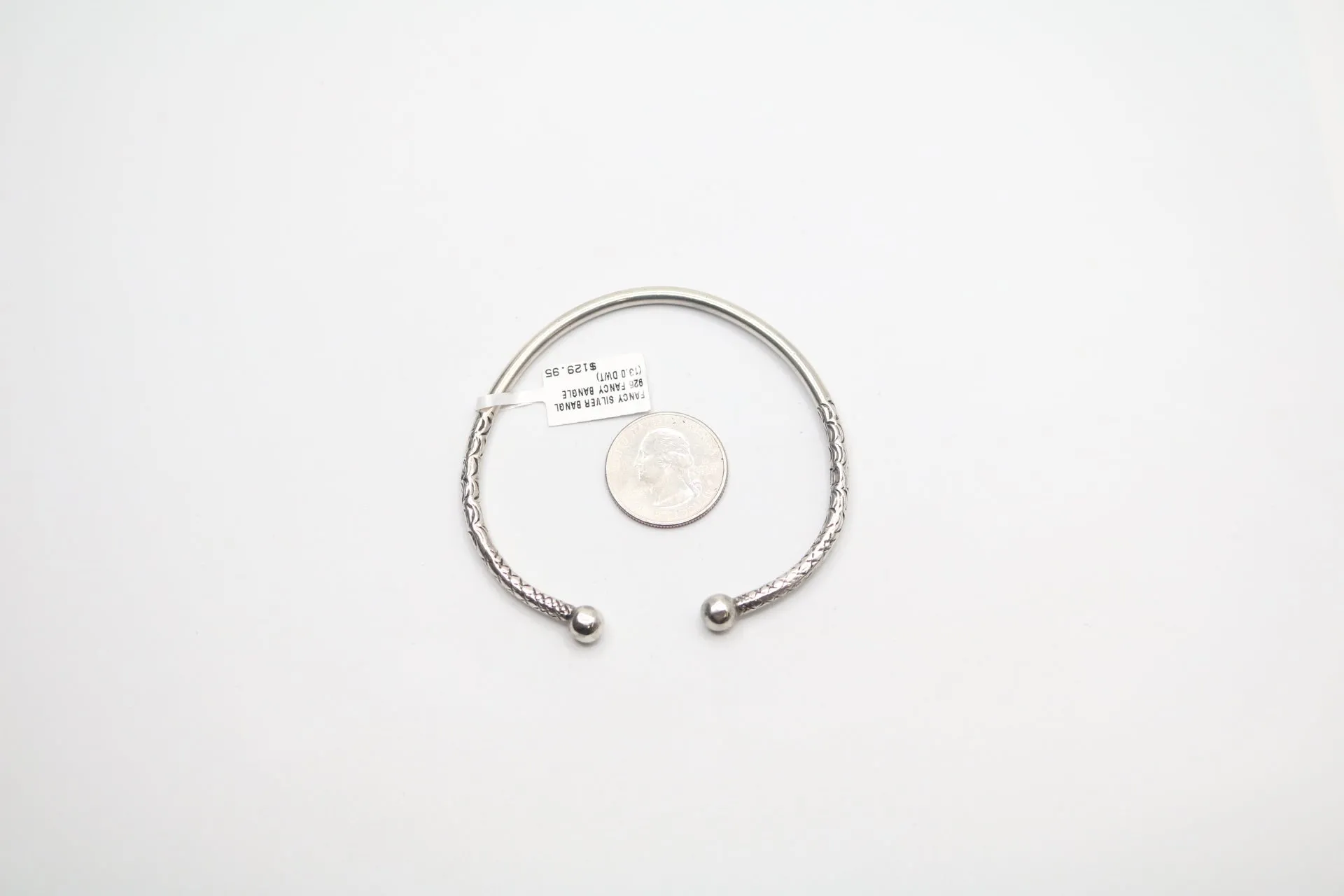 Sterling Silver Bangle Bracelet (22.3 Grams)