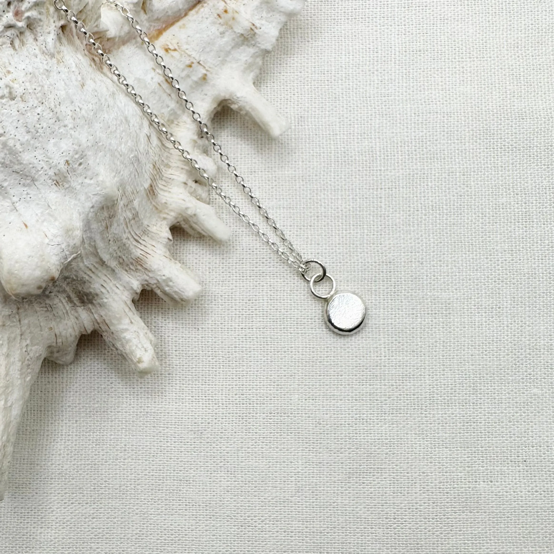 Sterling Silver Pebble Pendant