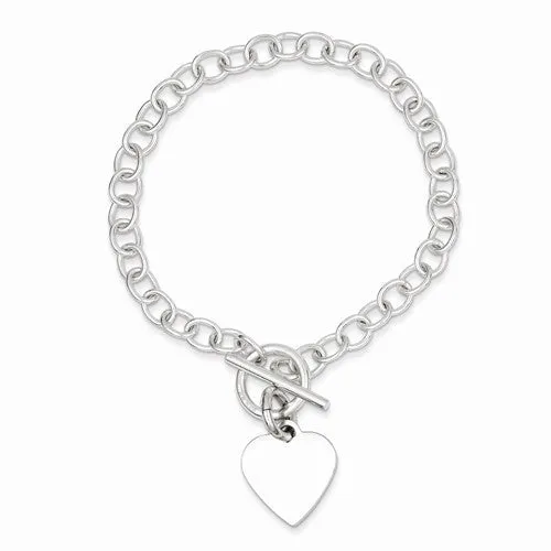 Sterling Silver Polished Heart Charm