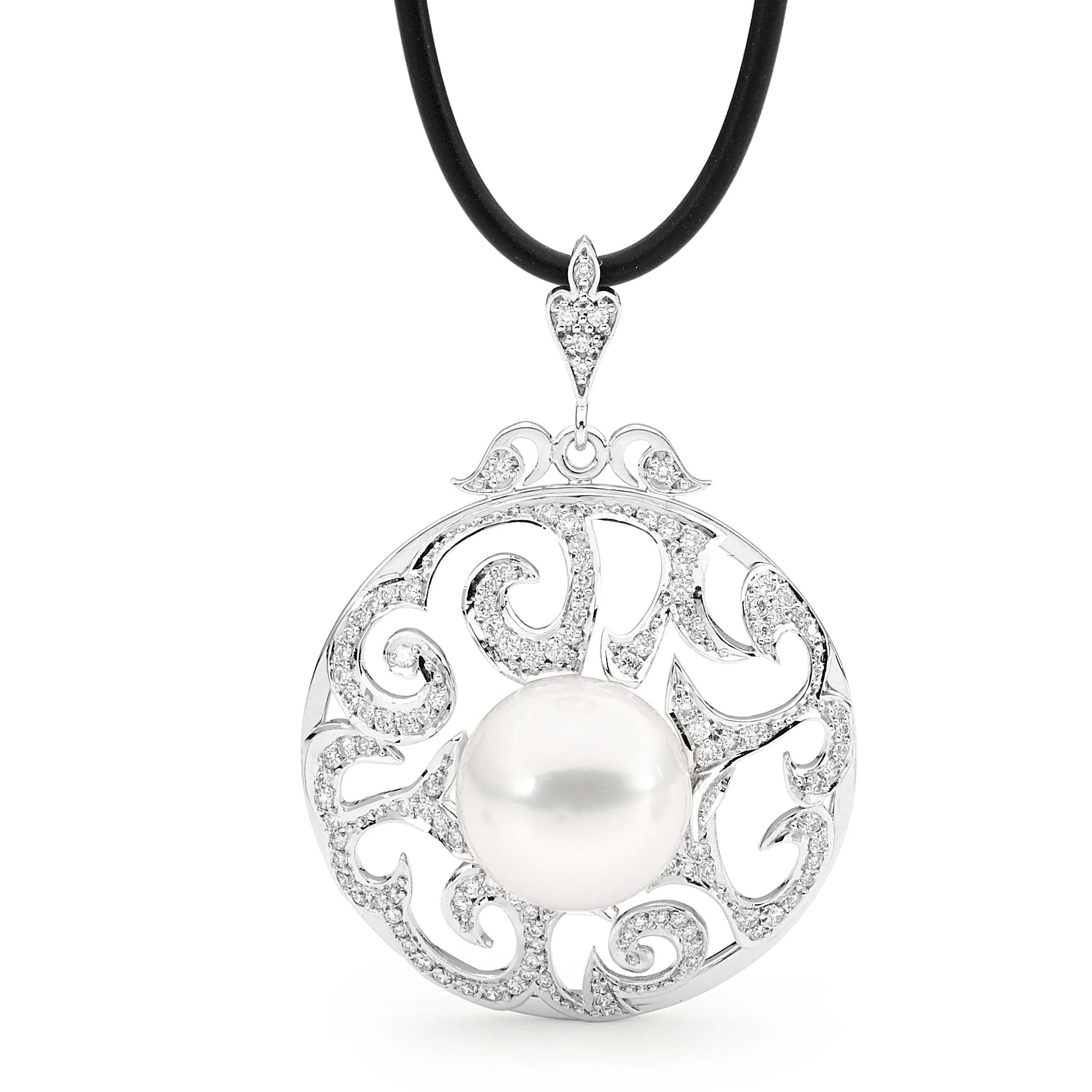 Stunning Australian South Sea Pearl & Diamond Pendant