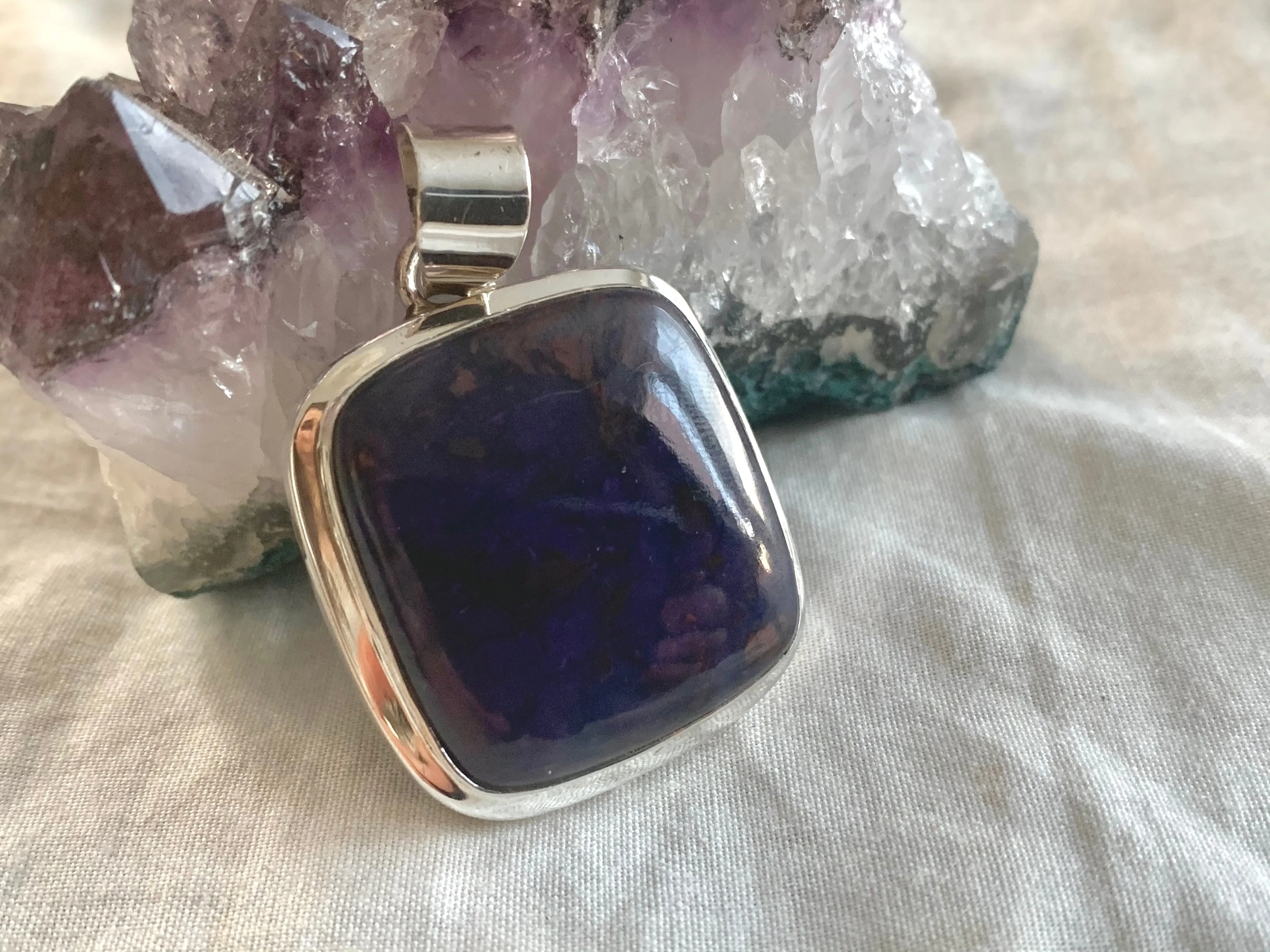 Sugilite Ansley Pendant - Large Square