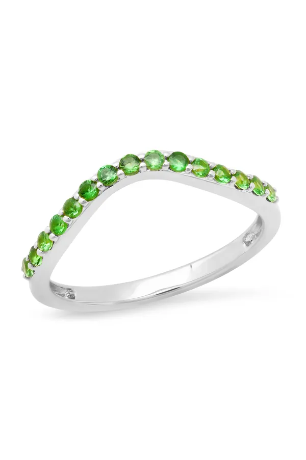 Tsavorite Contour Ring