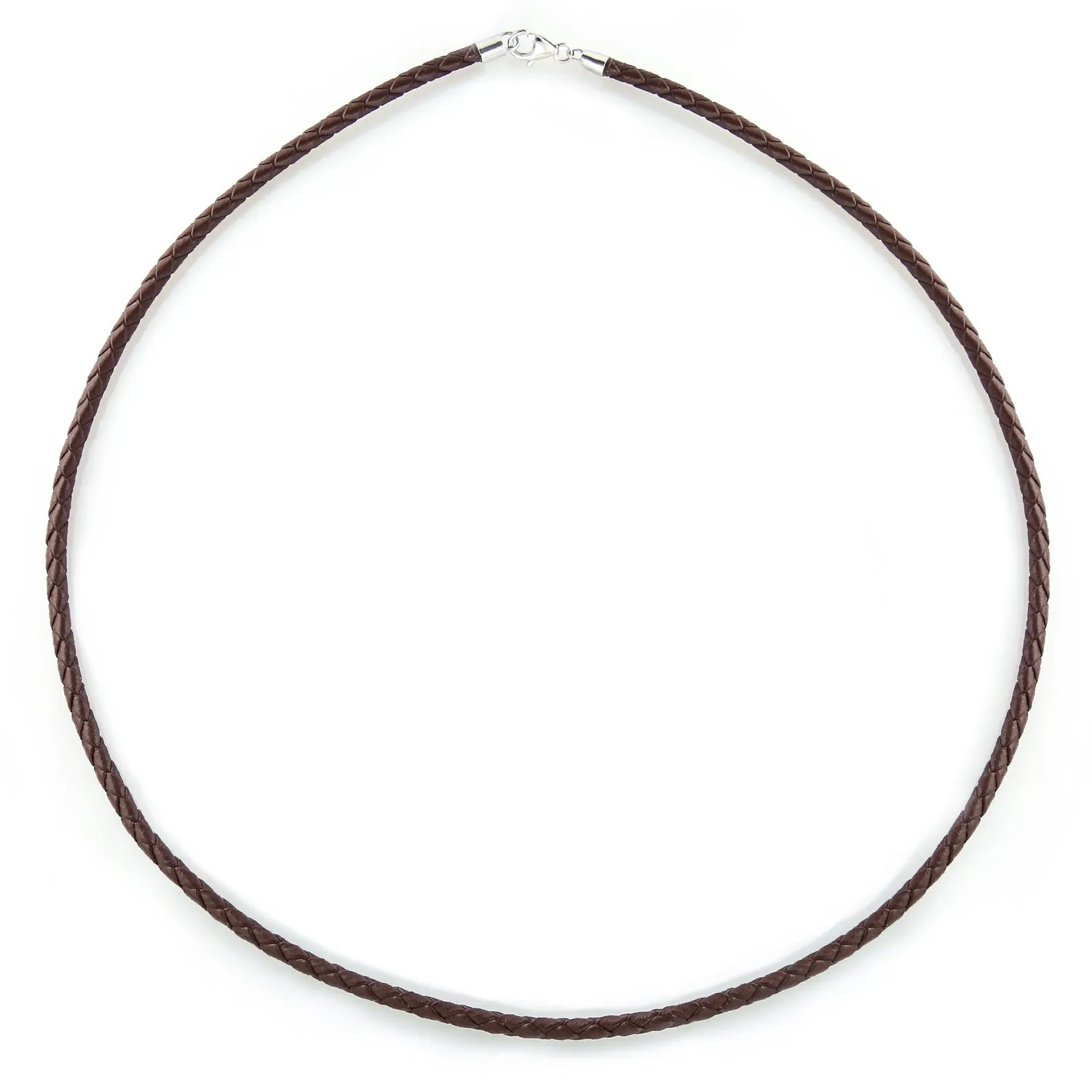 Unisex Genuine Leather Braided Cord Necklace for Teens and Men Various Lengths