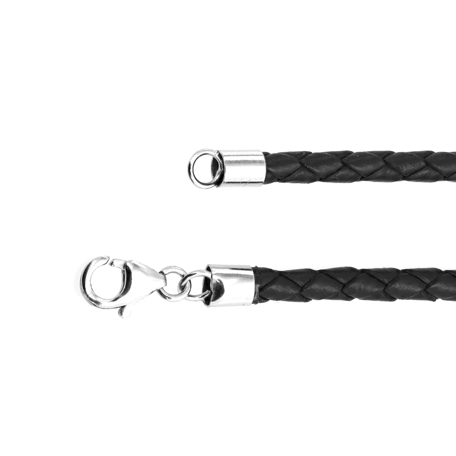 Unisex Genuine Leather Braided Cord Necklace for Teens and Men Various Lengths