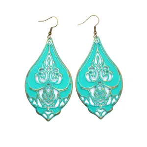 Vindicate Earrings - Hand Painted Ornate Lightweight Filigree