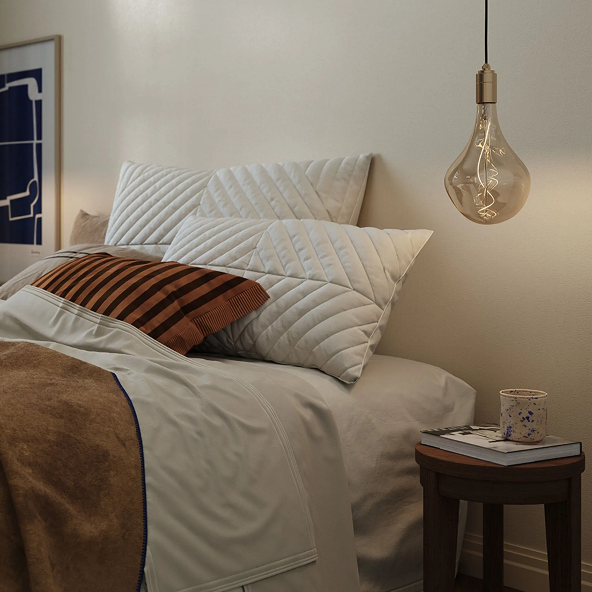 Voronoi II Pendant Light in Brass