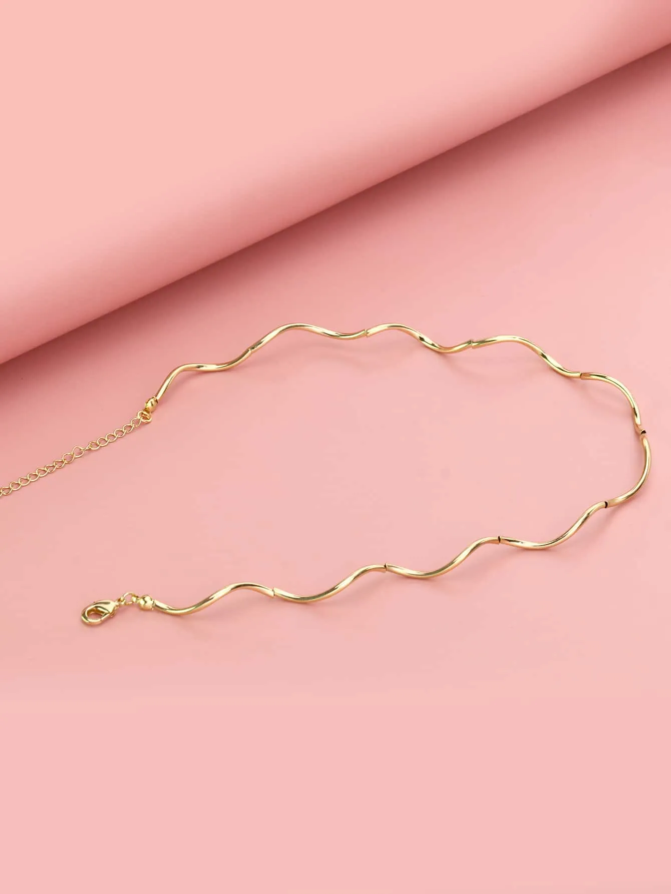 Wave Design Choker Dainty Necklace Novelty Necklace Creative Necklace