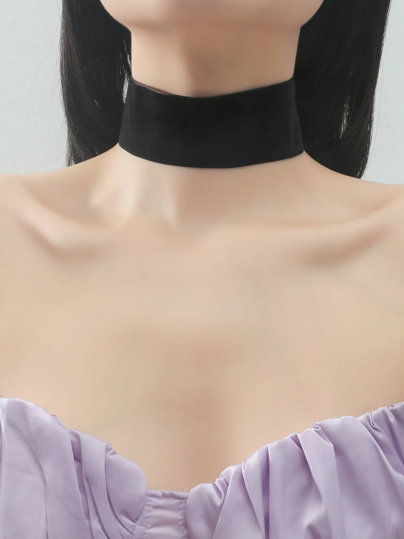 Wide Black Choker for Women Jewelry for Women Gift for Her Necklace Accessories