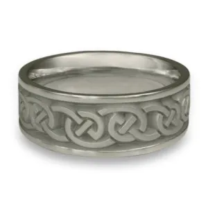 Wide Cheek to Cheek Wedding Ring in Palladium