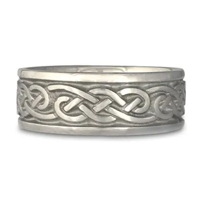 Wide Infinity Wedding Ring in Platinum