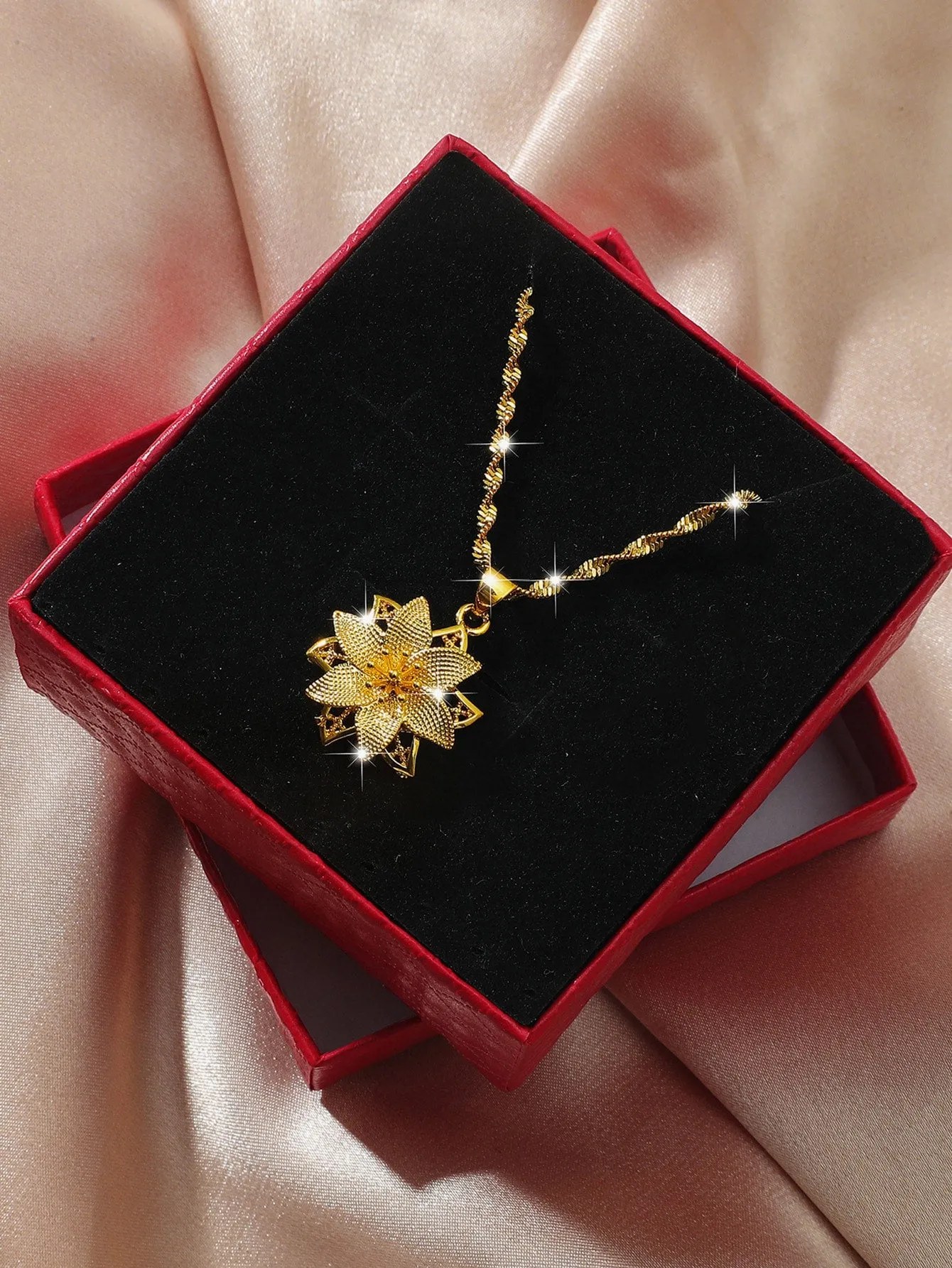 Yellow Flower Pendant Necklace Jewelry for Women Gift for Her Necklace